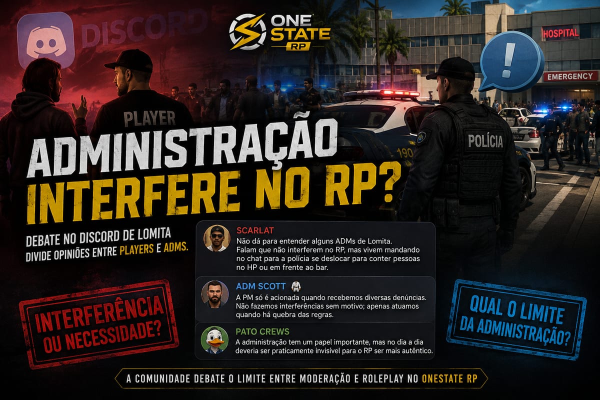 Administração e jogadores debatem possível interferência da moderação no RP em Lomita